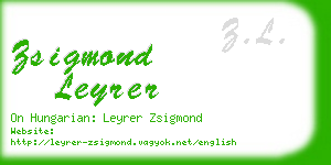 zsigmond leyrer business card